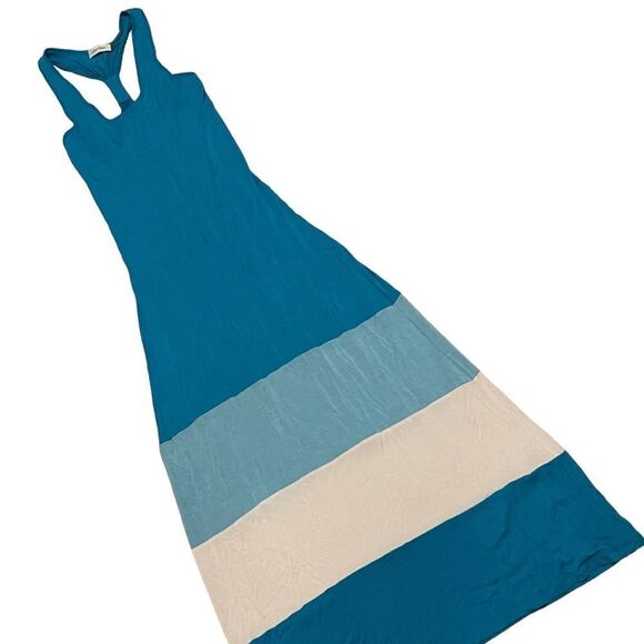 Calvin Klein Color Block Maxi Racerback Tank Dress - Picture 1 of 5